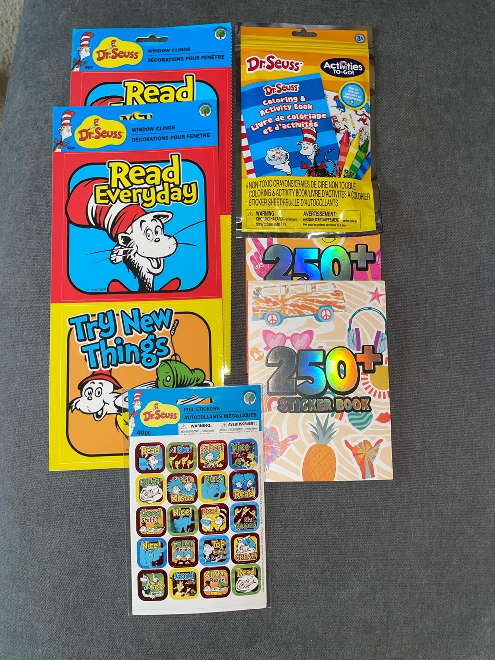 Dr. Seuss Activity & Sticker Pack - Yellow, Blue, Red